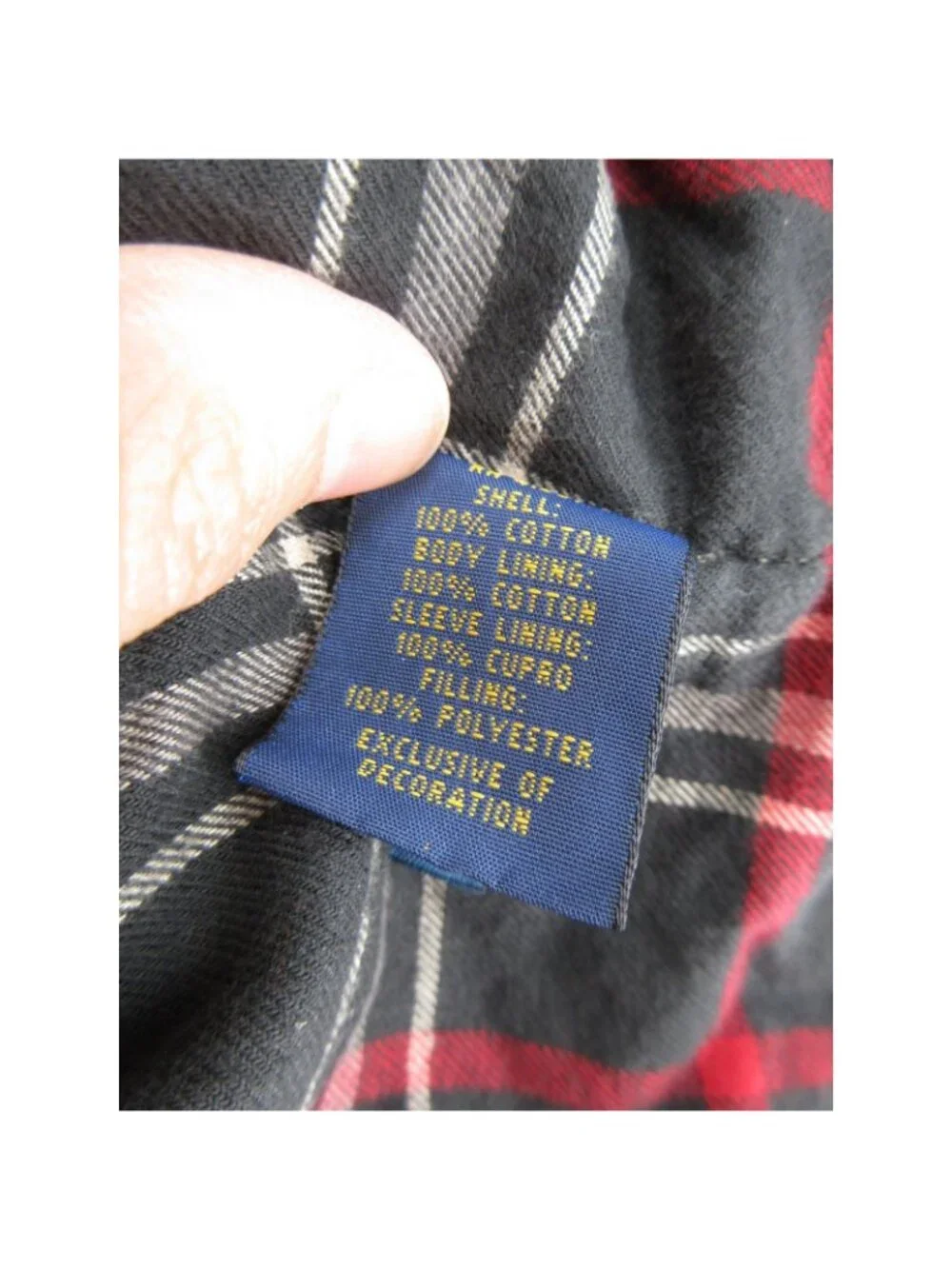 Polo Ralph Lauren Jacket 2XB Big Bi Swing Windbreaker Coat Plaid Lined